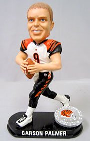 Cincinnati Bengals Carson Palmer Forever Collectibles Black Base Edition Bobble Head
