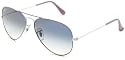 Ray-Ban Unisex RB3025 Aviator Sunglasses,Moss Pink Frame/Blue Gradient Lens,one size