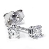 .20CT 14k White Gold Round Brilliant Cut Diamond Studs Earrings Color (G H) Clarity (SI)