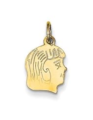 Genuine IceCarats Designer Jewelry Gift 14K Girl Head Charm