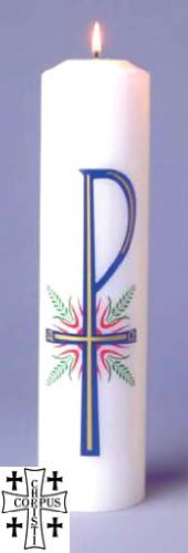 2.8" X 11.25" Chi-Rho Christ Candle