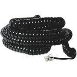 GE TL96139 25' Coil Phone Cord (Black)