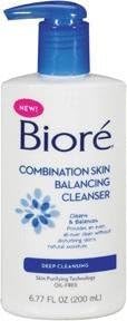 Biore Combination Skin Balancing Cleanser, Deep Cleansing, 6.77 fl oz (Pack of 2) by Biore