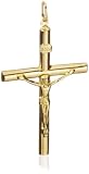 9ct Yellow Gold 50mm Large Crucifix Pendant