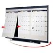 Quartet Products - 3-Month Wall Cal, w/Eraser, 4 Markers, 3'x2', Graphite Frame - Sold as 1 EA - Prestige Total Erase Modular Monthly Calendar System keeps track of important project dates. The three-month display offers a notes area on the bottom of each month and lined daily blocks from Monday to Sunday with the weekends slimmer and shaded. Innovative Total Erase panels easily switch places so the current month stays in the primary position. Ideal in frequently used group environments. Total E