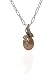 A Natural-Colored Drop Fresh-Water Pearl Enveloped in a 14K White Gold Pendant Enhanced with Pave Set Diamonds, Sliding on a 17 14K White Gold Oval Link Necklace.