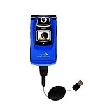 Retractable USB Cable for the Sanyo Katana with Power Hot Sync and Charge capabilities - Gomadic Brand w/ TipExchange Technology