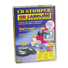 AVERY-DENNISON / AVE98107 / Laser/Ink Jet CD Stomper Pro CD/DVD Labeling Kit, 24 Labels/Applicator/Software / Sold as 1 KT