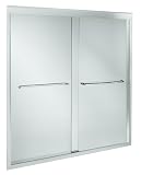KOHLER K-702205-L-SHP Fluence 3/8-Inch Thick Glass Bypass Bath Door, Bright Polished Silver
