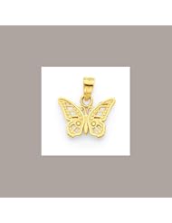 10k Yellow Gold Butterfly Charm