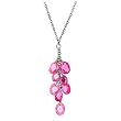 Two-Tone Pink Briolette Cluster Necklace