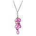 Two-Tone Pink Briolette Cluster Necklace