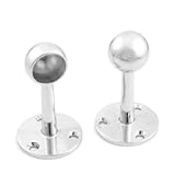 uxcell 服レバーブラケット ホルダー　メタル製　サポート　パイプ　19mm直径　ペア入