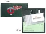 Minnesota Twins Embroidered Leather Checkbook Cover