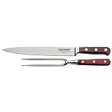LamsonSharp 2-pc. Carving Set- Wood Handle/ Silvertone Accents