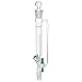 Chemglass CG-1712-10 Glass Cylindrical Style Graduated Addition Funnel, with 2mm PTFE Stopcock, 10mL Capacity