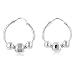 Sterling Silver Hoop w/Beads Earrings
