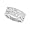 14K White Gold Floral Design Wedding Band - Size 6