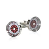 Working Roulette Wheel Silver Cufflinks with Presentation Box