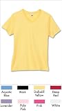 Hanes Womens Relax Fit Jersey V-Neck Tee 5.2 oz