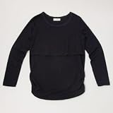 quatre epice（キャトル エピス） クルーネック授乳カットソー（ブラック/Mサイズ/母乳育児用授乳服）の画像