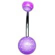 Acrylic Purple Layer Glitter Belly Ring