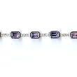 14K White Gold Tanzanite and Diamond Bracelet
