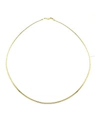 6MM 16" (.925) Sterling Silver Vermeil Dome Omega Chain