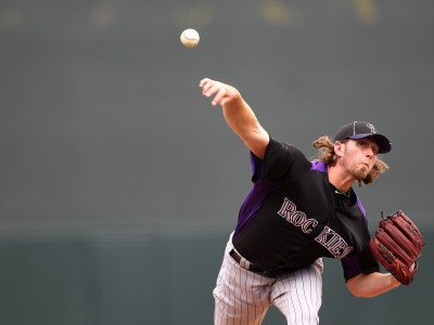 Colorado Rockies v Arizona Diamondbacks, SCOTTSDALE, AZ - FEBRUARY 26: Greg Reynolds Photographic Poster Print by Jonathan Ferrey, 18x24