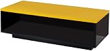 VCM 16126 TV Lowboard ""Genua"" ohne T&uuml;ren, schwarz / gelb