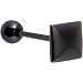 Black Raised Square Anodized Titanium Barbell