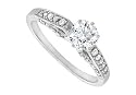 0.25ct tw Semi-Mount Set in 14K White Gold (SI-G-H)(Center not lncluded in price or weight)