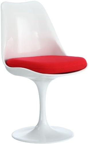 Red Eero Saarinen Tulip Dining Side Chair FMP25851