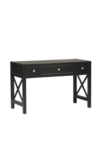 Linon Anna Collection Desk with Drawers, Antique Black