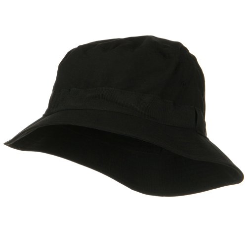 Big Size Microfiber Golfer Hat - Black (For Big Head)