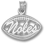 Florida State Seminoles Pierced Noles Football Pendant - Sterling Silver Jewelry