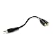 kenable 2.5mm Stereo Jack Splitter Adapter Audio Cable Lead Gold 20cm (~8 inch)