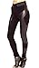 Lotsyle Womens Faux Leather Joint Leggings High Waist Stretch Panel Black Pants