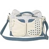 Hydrangea Messenger Diaper Bag by Amy Kathryn - (Denim)