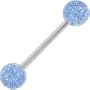BLUE ICE Glitter Barbell Tongue Ring