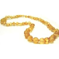 The Original Art of CureTM *SAFETY KNOTTED* Butterscotch Baroque - Baltic Amber Baby Teething Necklace - w/Jewelry Pouch