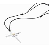 Morellato - S011422 - Funkie - Collier Femme - Pendentif �p�e en acier + or 18 kt - Lien coton noir 85 cmpar Morellato