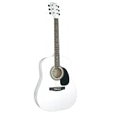 Johnson JG-620-W 620 Player Series Acoustic Guitar, White