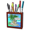 Londons Times Funny Music Cartoons - Spice Girls Again - Tile Pen Holders-5 inch tile pen holder