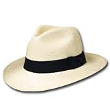 GATSBY FEDORA Panama Hat NATURAL STRAW Stylish SZ