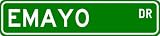 EMAYO Street Sign ~ Personalized Family Lastname Sign ~ Gameroom, Basement, Garage Sign Novelty** METAL ALUMINUM - B000NFH0IM