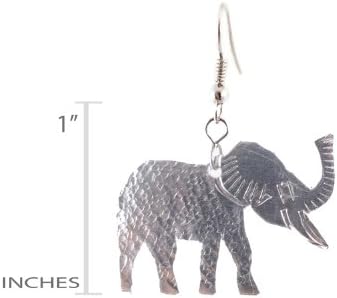 Maisha Fair Trade Hand Hammered Elephant Drop Earring