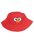 UPF 50+ Coppertone/Sesame Street UV Headwear Boys 2-7 Elmo Big Face Bucket, Elmo Red, 4T -5T
