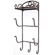 Iron Artistica Scroll Towel Rack with Three Hooks