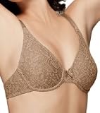 Wacoal Bra, Silver Halo Lace Seamless Underwire Black 34C